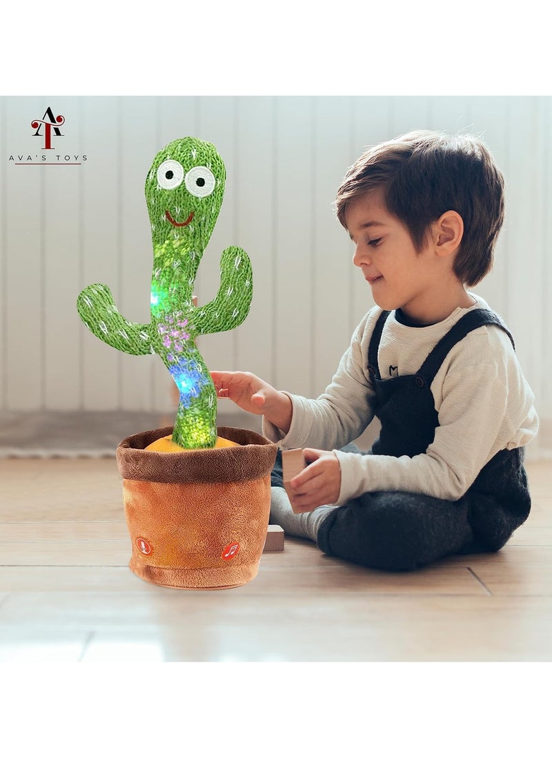 TOY GARDEN - Dancing Cactus Toy – Talking Cactus Toy for Boys and Girls – Singing Cactus Toy Repeat What You Say – Singing, Dancing, Voice Recording Plush Learning Toys - Image 1