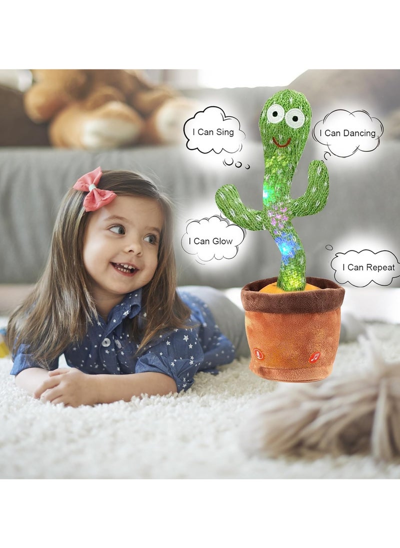TOY GARDEN - Dancing Cactus Toy – Talking Cactus Toy for Boys and Girls – Singing Cactus Toy Repeat What You Say – Singing, Dancing, Voice Recording Plush Learning Toys - Image 1
