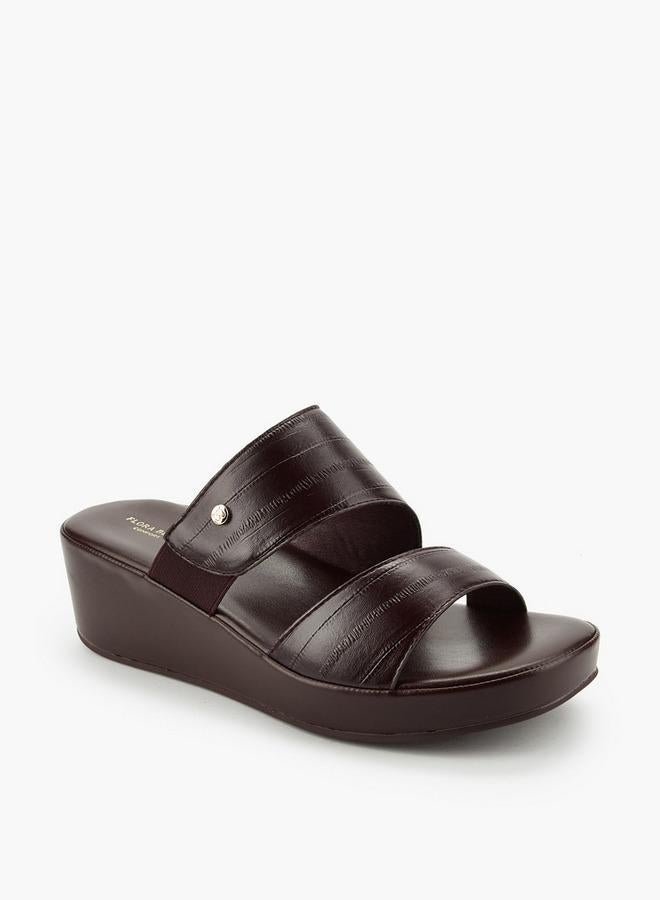 Flora Bella By Shoexpress Women Textured Wedge Heel Sandals - Image 2