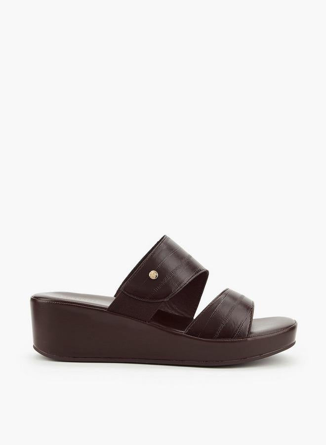 Flora Bella By Shoexpress Women Textured Wedge Heel Sandals - Image 1