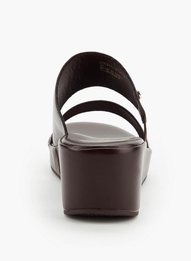 Flora Bella By Shoexpress Women Textured Wedge Heel Sandals - Image 5
