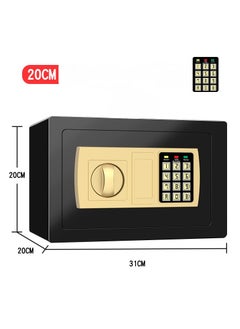 ALMUFARREJ Mini Electronic Deluxe Digital Security Safe Box With Electronic Keypad Lock and Physical Key For Home Office Hotel Jewelry Passport Watches Cash Storage  - Image 1