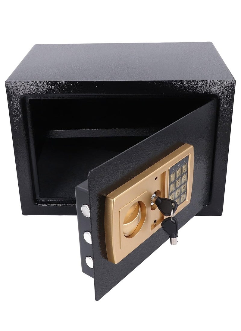 ALMUFARREJ Mini Electronic Deluxe Digital Security Safe Box With Electronic Keypad Lock and Physical Key For Home Office Hotel Jewelry Passport Watches Cash Storage  - Image 4