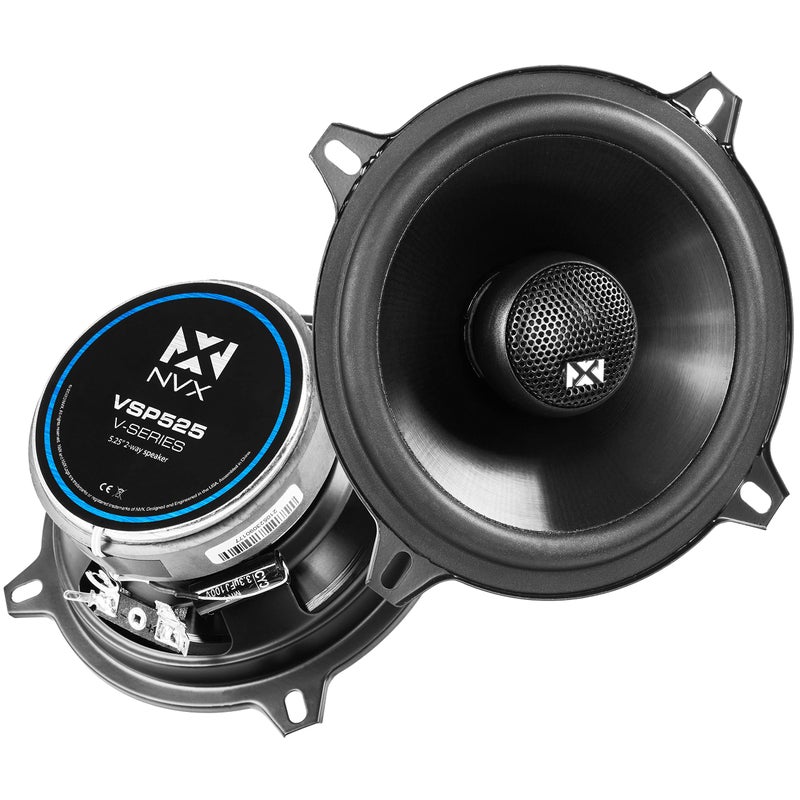 NVX VSP525 480W Peak (180W RMS) 5.25" V-Series 2-Way Coaxial Speakers with 25mm Silk Dome Tweeters - Image 1