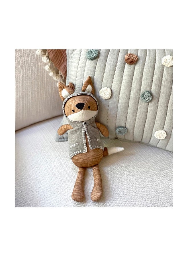 Crane BABY Handmade Plush Toy Frankie Fox Ezra Collection - Brown  - Image 2