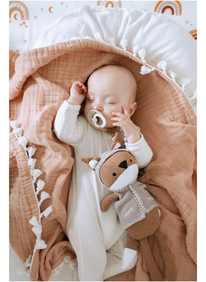 Crane BABY Handmade Plush Toy Frankie Fox Ezra Collection - Brown  - Image 3