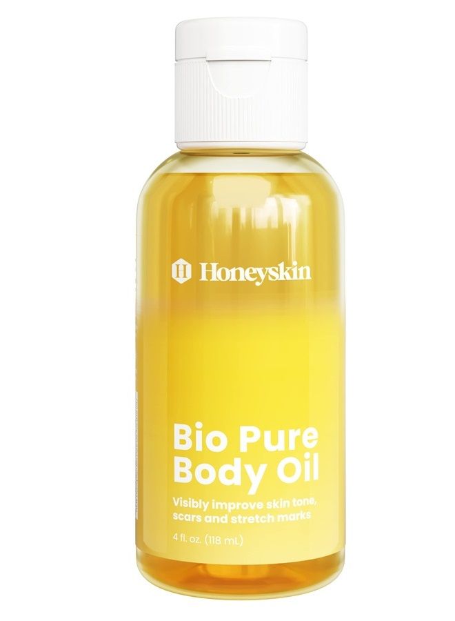 Honeyskin Bio Pure Oil Skincare Oil - Vitamin E Oil for Skin - Body and Face Oil for Women - With Omega 3 for Stretch Mark and Acne Scar - Belly Oil for Pregnancy and Skin Moisturizer - Body Oil for Dry Skin  - Image 1