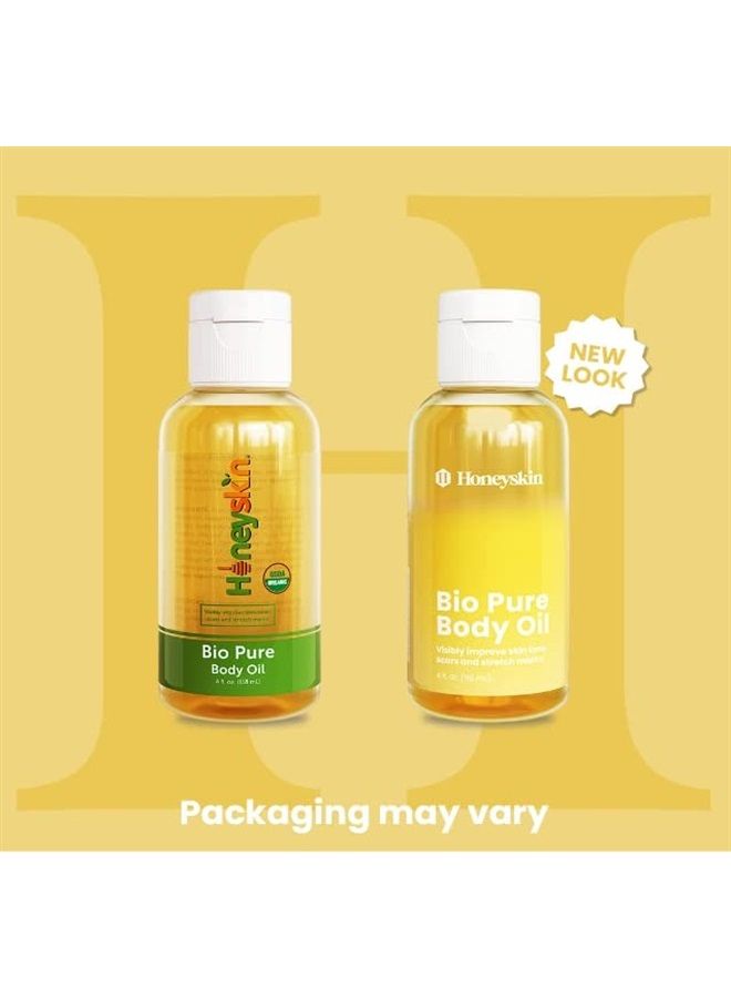 Honeyskin Bio Pure Oil Skincare Oil - Vitamin E Oil for Skin - Body and Face Oil for Women - With Omega 3 for Stretch Mark and Acne Scar - Belly Oil for Pregnancy and Skin Moisturizer - Body Oil for Dry Skin  - Image 2