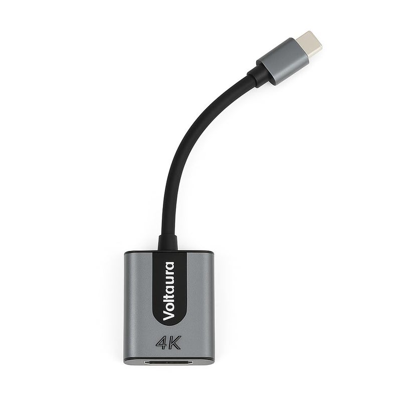 VOLTAURA 4K@30Hz Type-C to HDMI Adapter, High-Speed USB-C to HDMI Converter for Ultra HD Video & Audio Output, Compatible with Laptops, Tablets, Smartphones, and More - Image 1