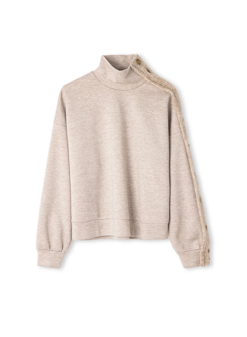 Ipekyol  Mixed High Neck Sweatshirt for Women | Best Price UAE