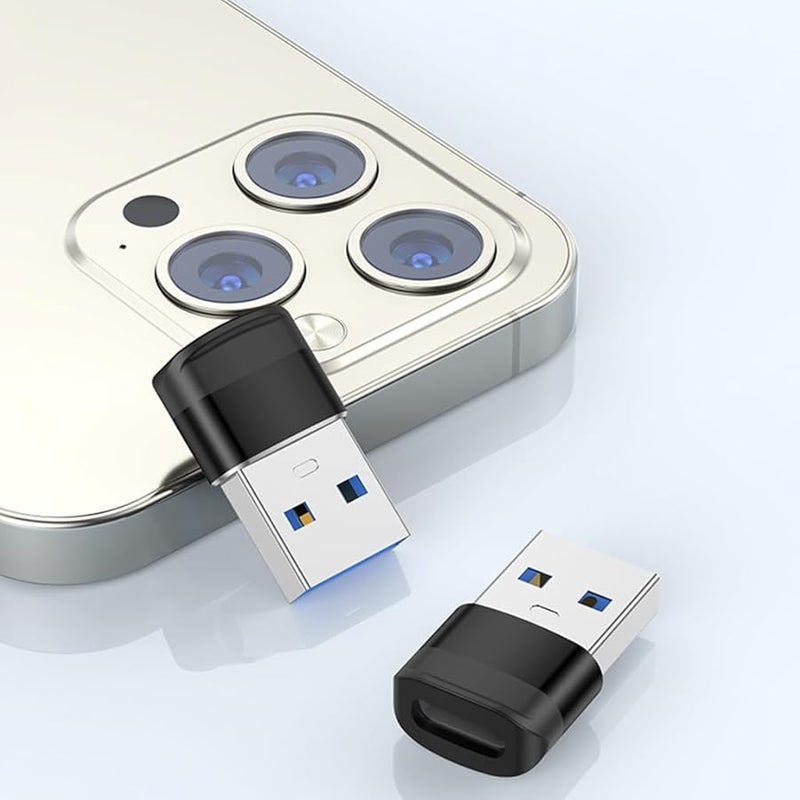 Black USB C Female to USB 3 0 Male Adapter for Fast Charging and Data Transfer - Image 5