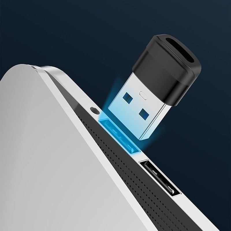 Black USB C Female to USB 3 0 Male Adapter for Fast Charging and Data Transfer - Image 3