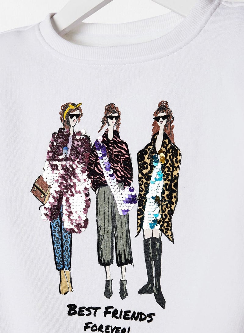 ONLY Kids Extended Shoulder Sweatshirt  - Image 3
