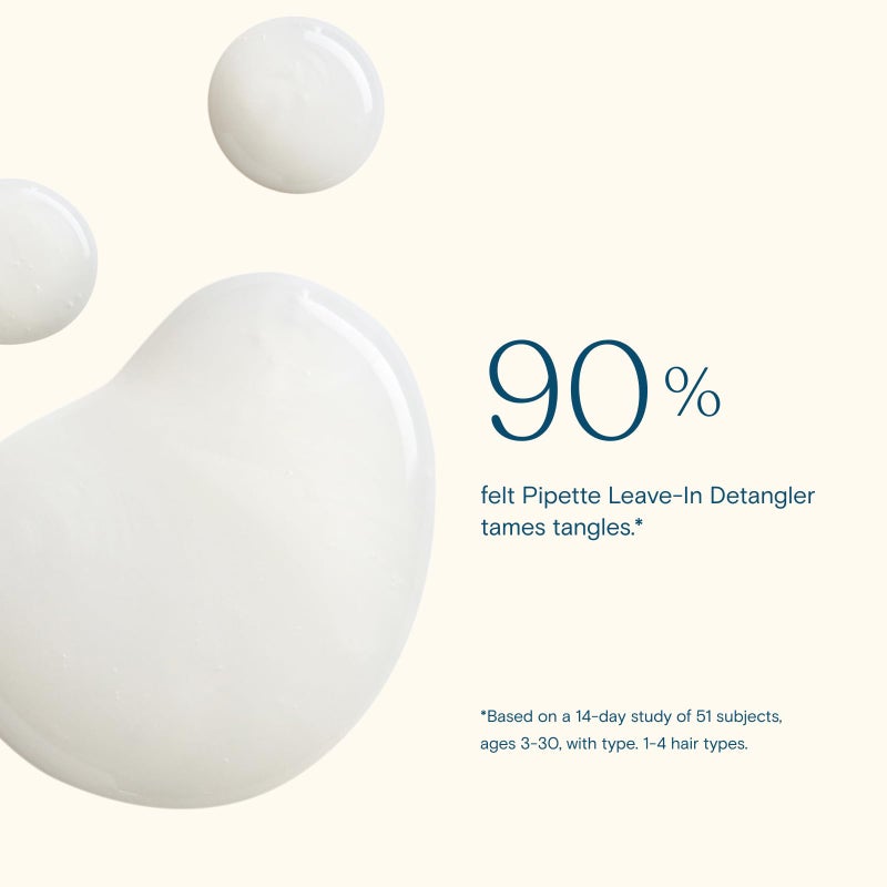 pipette بخاخ فك تشابك الشعر للأطفال من بيبيتي - بخاخ فك تشابك خالي من السيليكون - سكوالان مغذي مشتق من النباتات 100% - برائحة البرتقال والفانيليا، لجميع أنواع الشعر وملمسه، 4.4 أونصة سائلة - Image 3