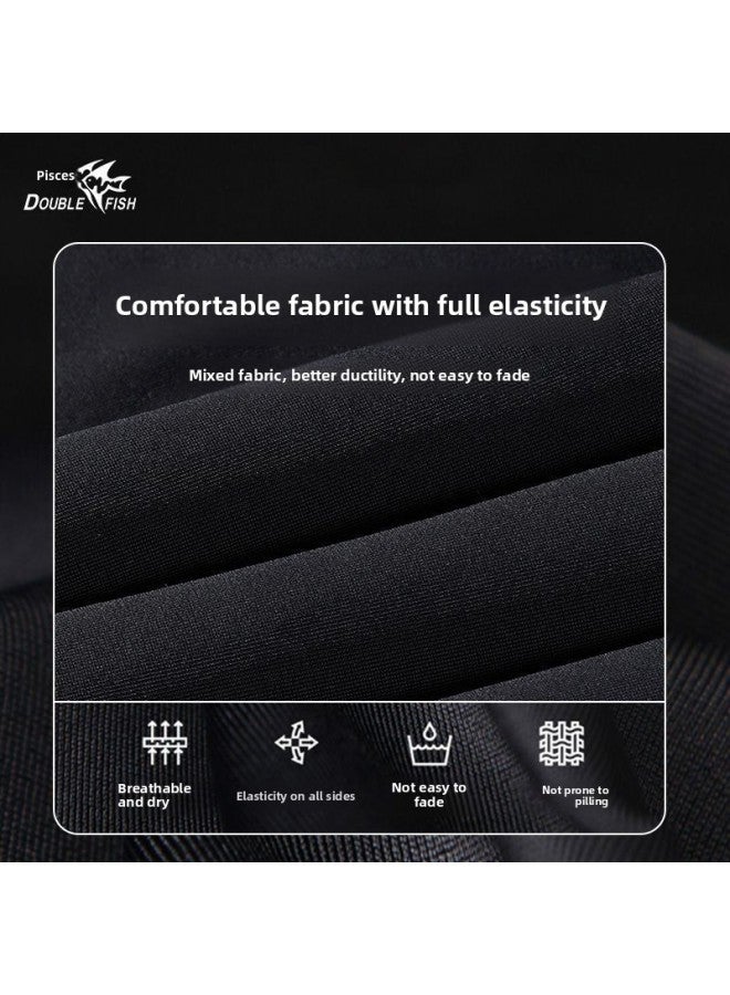 Pisces Swimming Trunks Men's Adult Special Anti-embarrassment Loose Plus Size Comfortable Quick-drying Breathable Professional Swimming Suit-Color:RL Swimming Trunks Four-piece Set 350-