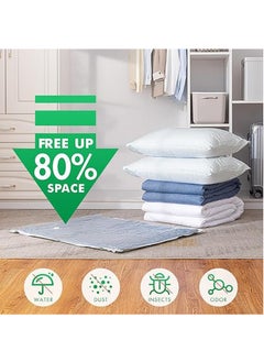 Generic 6Pcs Vacuum Storage Bags with Electric Pump Space Saver Sealer Compression Bags for Comforter and Blankets Jumbo Vacuum Seal Bags for Clothing Bedding Blankets Comforters Pillows (XL)  - Image 2