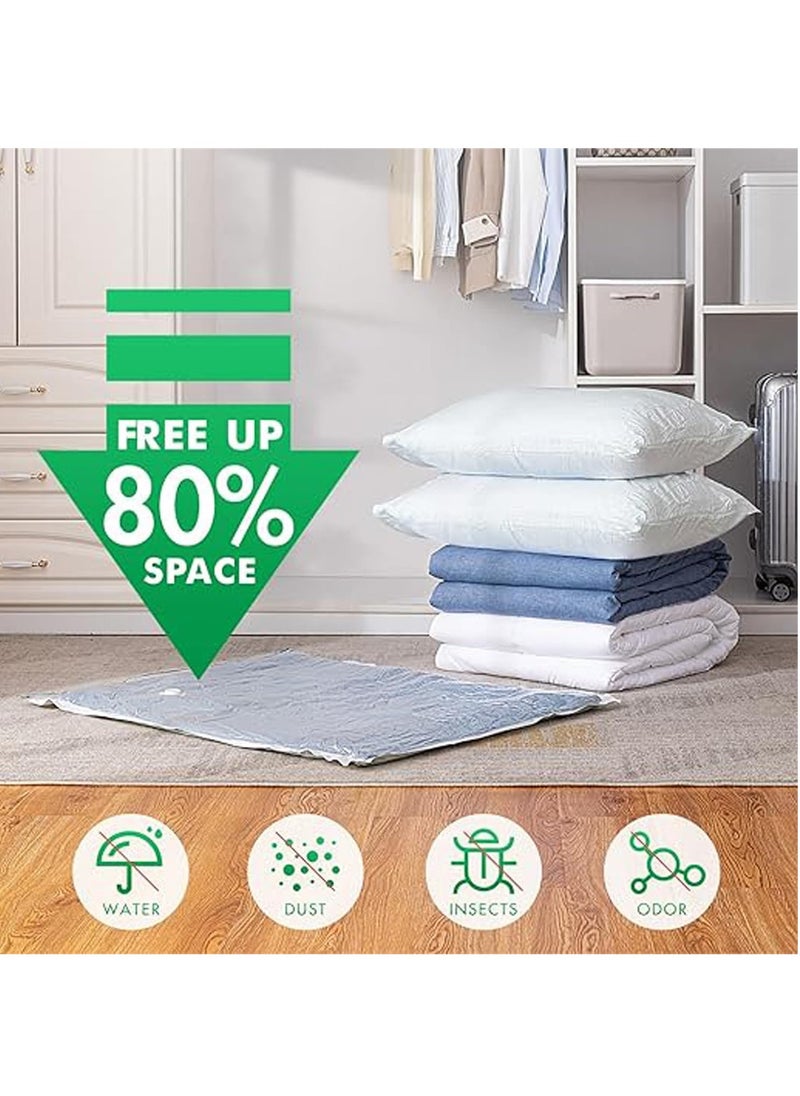Generic 6Pcs Vacuum Storage Bags with Electric Pump Space Saver Sealer Compression Bags for Comforter and Blankets Jumbo Vacuum Seal Bags for Clothing Bedding Blankets Comforters Pillows (XL)  - Image 2