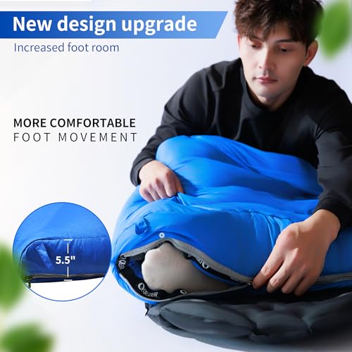 QEZER Down Sleeping Bag for Adults 0 Degree 600 Fill Power Cold Weather Ultralight Sleeping Bag with Compression Sack for Backpacking, Hiking, Camping - Image 5