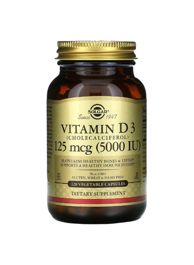 Vitamin D3 Cholecalciferol 5000 IU Capsules, 120 Count
