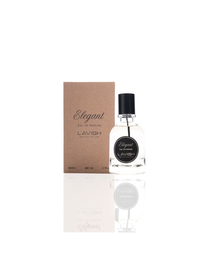 Lavish Perfumes Elegant Eau de Parfum 50ml – Men Woody Spicy Perfume – Long Lasting Musky Amber Fragrance - Image 1