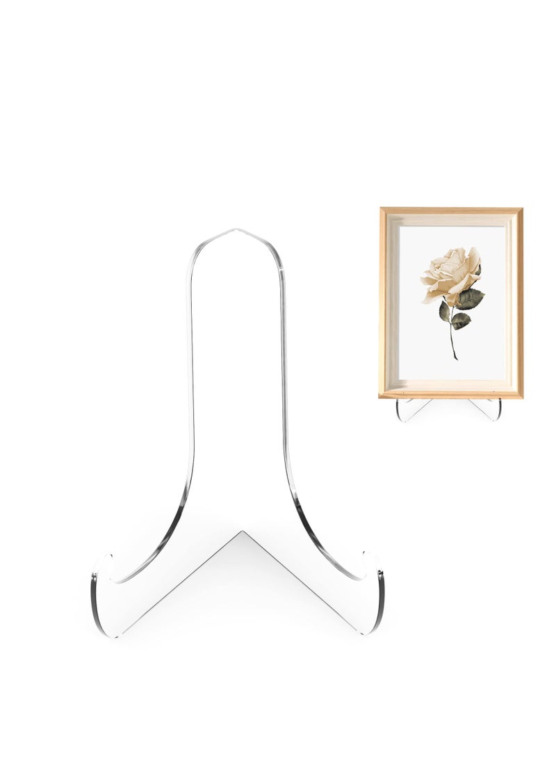 SYOSI حامل لوح أكريليك بزاوية 60 درجة، 3 بوصة 2 قطعة حامل عرض أكريليك شفاف، حامل جهاز لوحي شفاف للعرض، 3" ارتفاع x 3.125" عرض x 2.5" عمق (4 عبوة) - Image 1