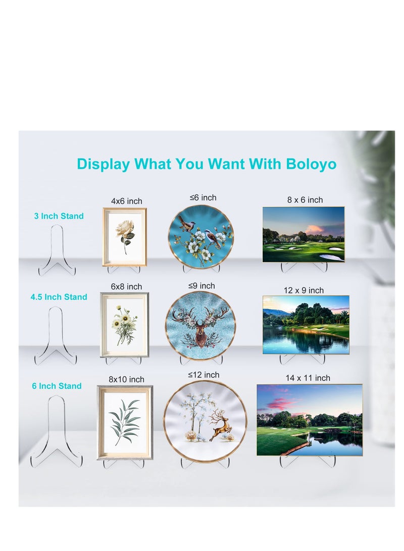 SYOSI حامل لوح أكريليك بزاوية 60 درجة، 3 بوصة 2 قطعة حامل عرض أكريليك شفاف، حامل جهاز لوحي شفاف للعرض، 3" ارتفاع x 3.125" عرض x 2.5" عمق (4 عبوة) - Image 4