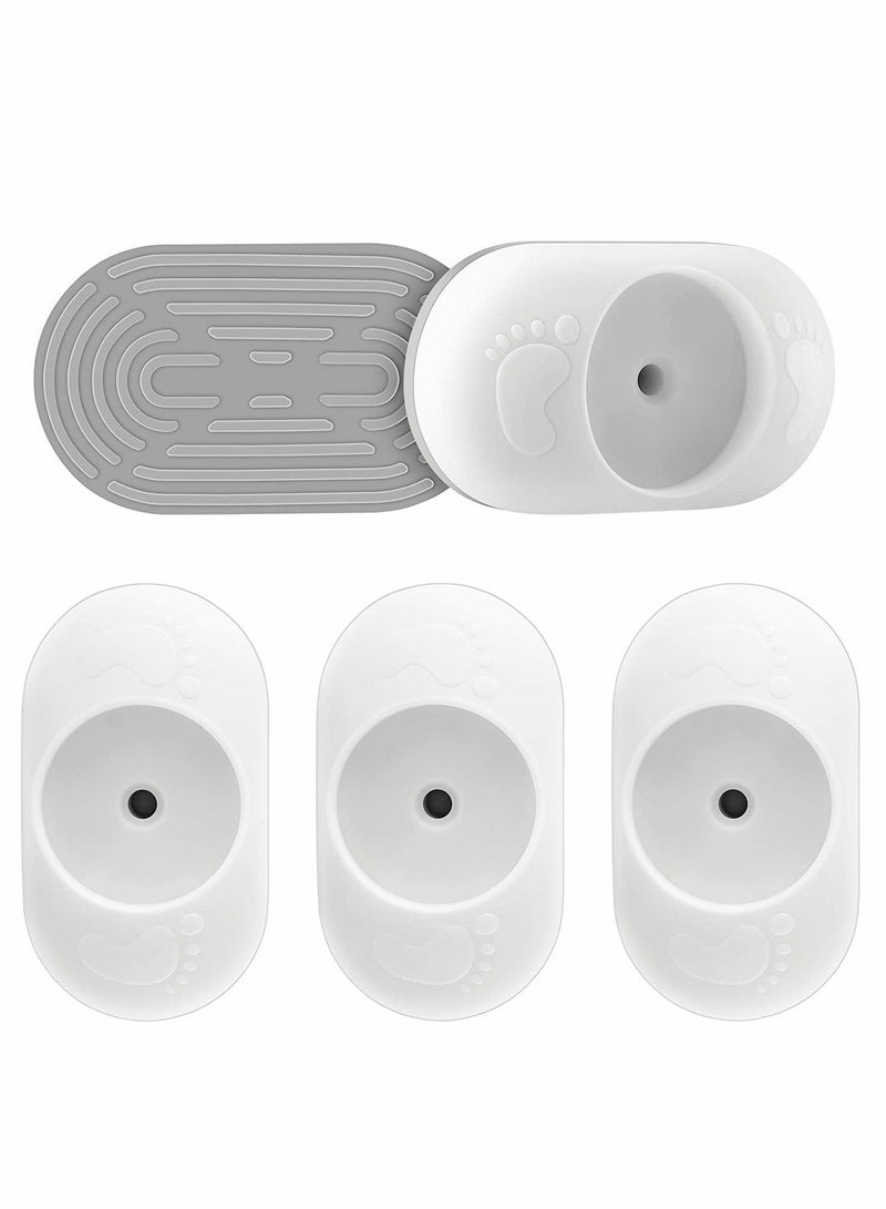 Baby Safety Gate Wall Protector, Pressure Mount No Punch Guard Fence Anti-Slip Mat Protector, Protect Pets And Dogs Gate Wall Stair Door Frame White - Image 1