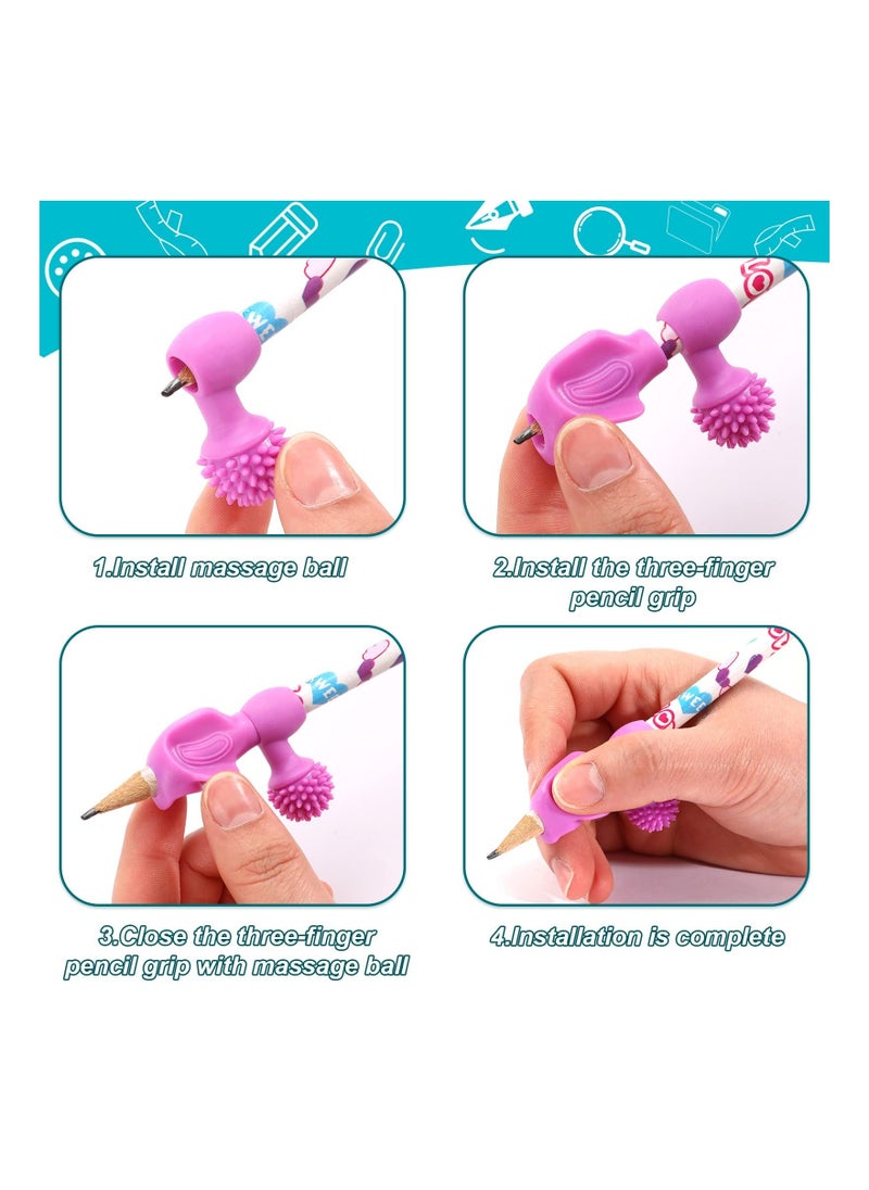 Y&D - Pencil Grips Trainer for Left and Right Handed, 4PCS Kids Grippers Both Hands Beginners, Preschoolers, Kindergarteners Handwriting - Image 1