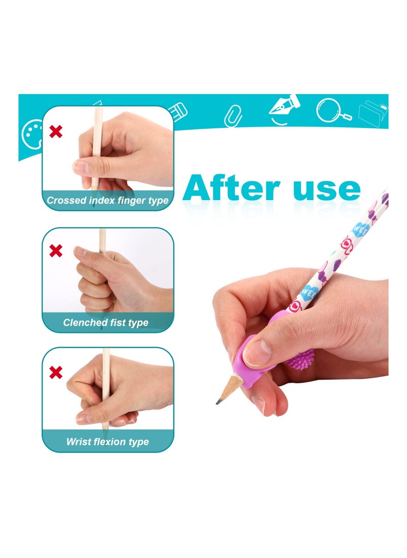 Y&D - Pencil Grips Trainer for Left and Right Handed, 4PCS Kids Grippers Both Hands Beginners, Preschoolers, Kindergarteners Handwriting - Image 1