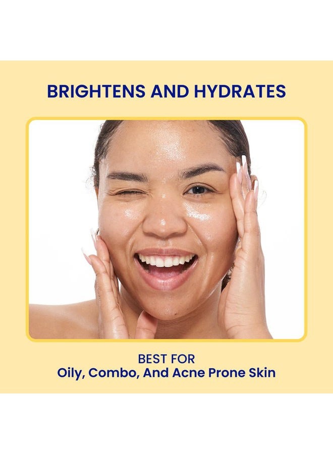 FACETORY K Beauty Face Mask Skin Care - BE BRIGHT BE YOU BRIGHTENING Sheet Mask with Gold Foil & Lemon Fruit | Glowing Gold Brightening Face Mask (10 Pack) - Image 4