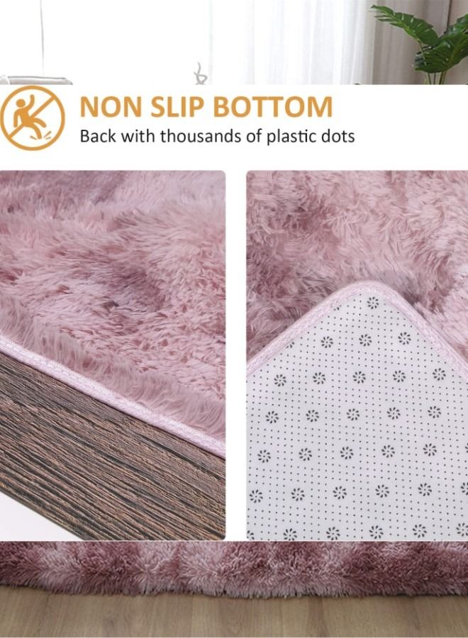 Soft Touch Area Rug Bedroom Anti-Skid Yoga Carpet Rugs Fluffy Motley Tie-dye Carpets Pink Living Room Bedroom Decorative Rugs  - Image 5