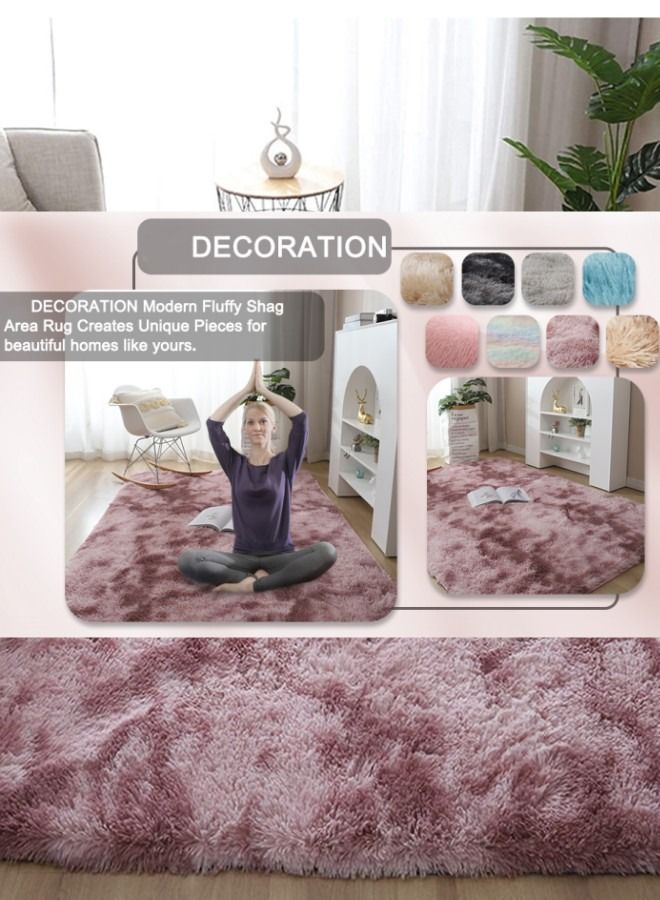 Soft Touch Area Rug Bedroom Anti-Skid Yoga Carpet Rugs Fluffy Motley Tie-dye Carpets Pink Living Room Bedroom Decorative Rugs  - Image 4