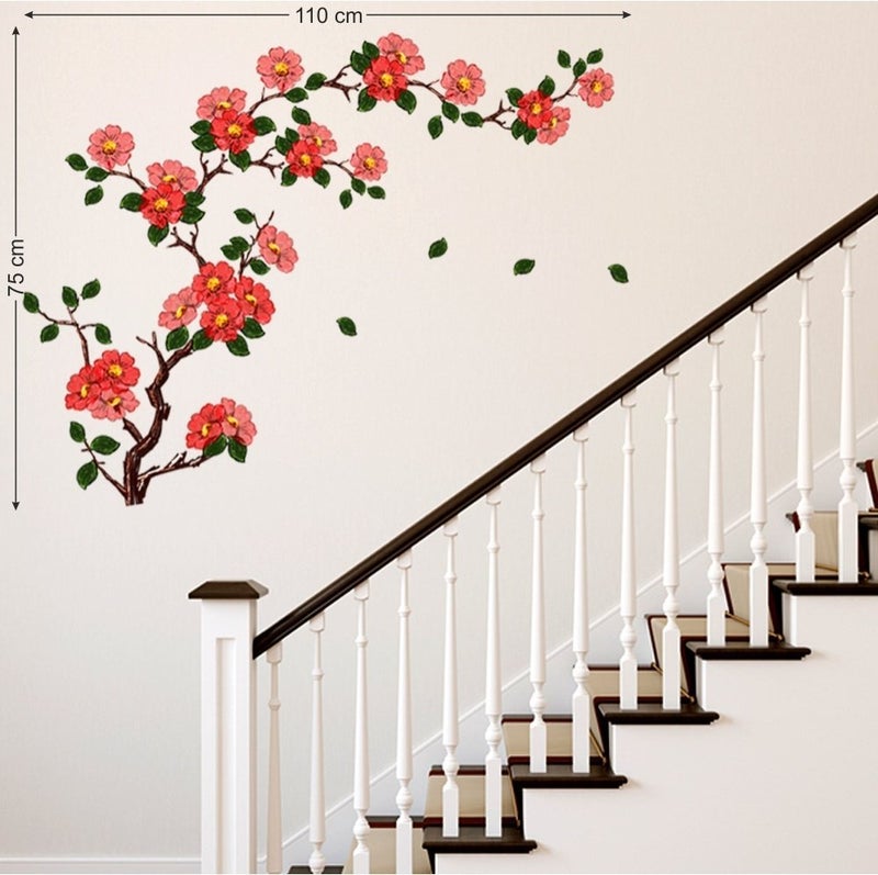 Akki World Decorative Floral Wall Stickers for Kids Room, Living Room, Bedroom, Office Sticker Size - 75Cm X 110 Cm - Image 4