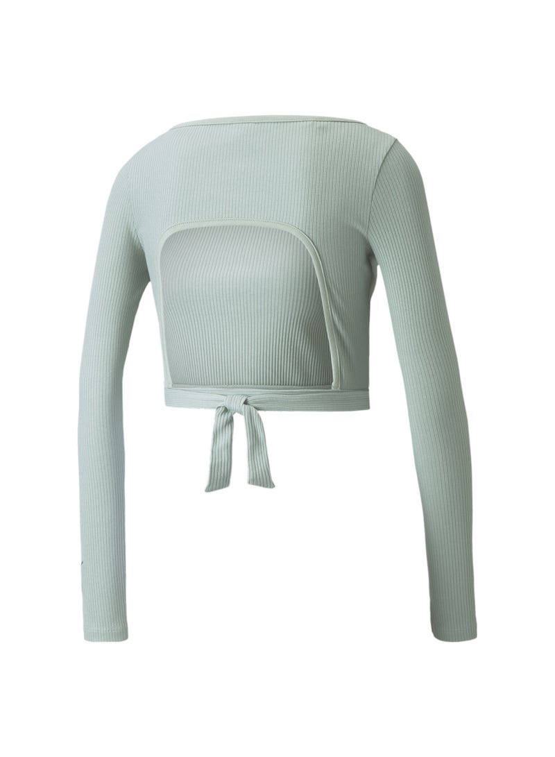 PUMA Classics Womens Ribbed Long Sleeve Top  - Image 2
