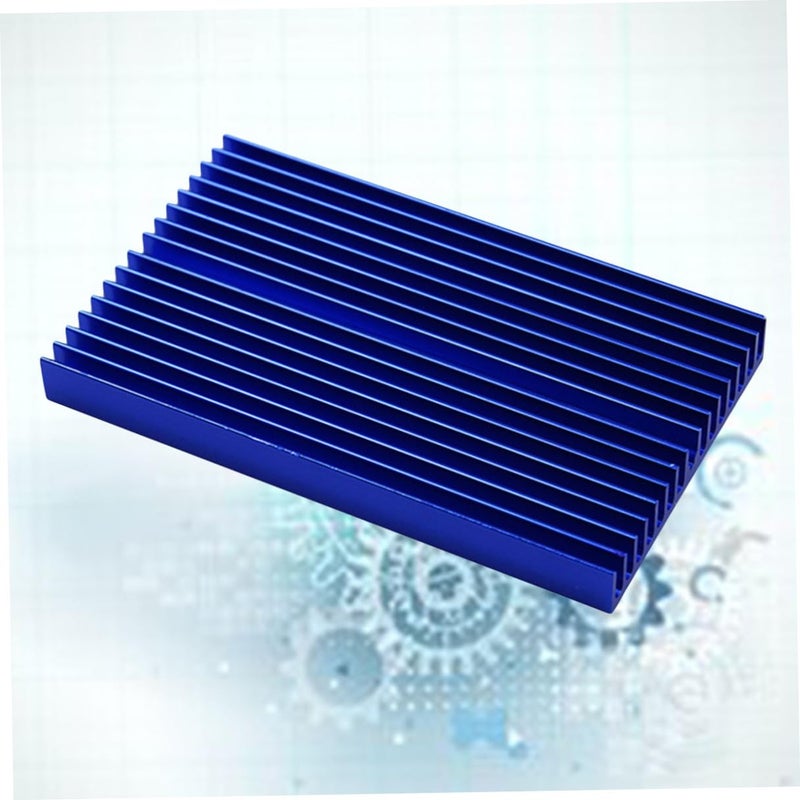 مشتت حرارة من سبائك الألومنيوم الأزرق PCB مقاس 100x60x10 مم، بلوك تبريد عالي التوصيل الحراري لرقائق IC - Image 3