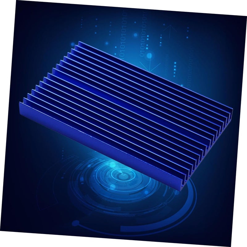 مشتت حرارة من سبائك الألومنيوم الأزرق PCB مقاس 100x60x10 مم، بلوك تبريد عالي التوصيل الحراري لرقائق IC - Image 4