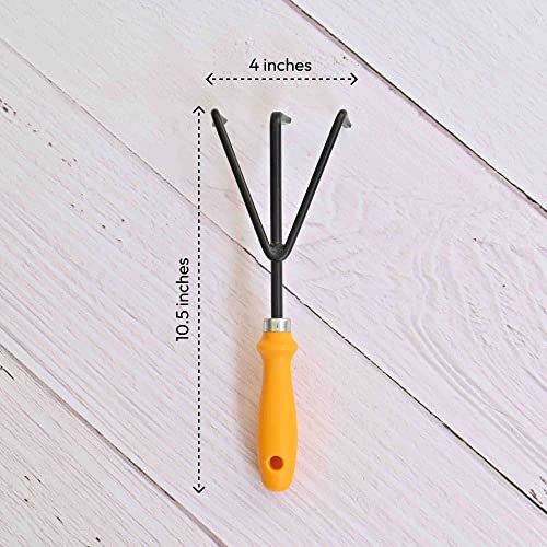 UGAOO Durable Gardening Hand Tool Kit for Gardening- 3 Pcs (Cultivator, Trowel,Bent Scraper -3 Inch Blade) - Image 2