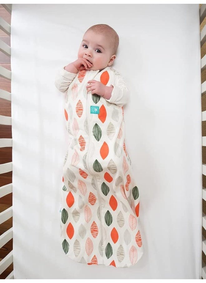 ergoPouch 0.2 Tog Baby Sleep Sack 0 3 Months Baby Sleeping Sack For Warm And Cozy Nights Swaddle Sack Baby Keeps Calm And Relaxed Blush Leaf  - Image 2