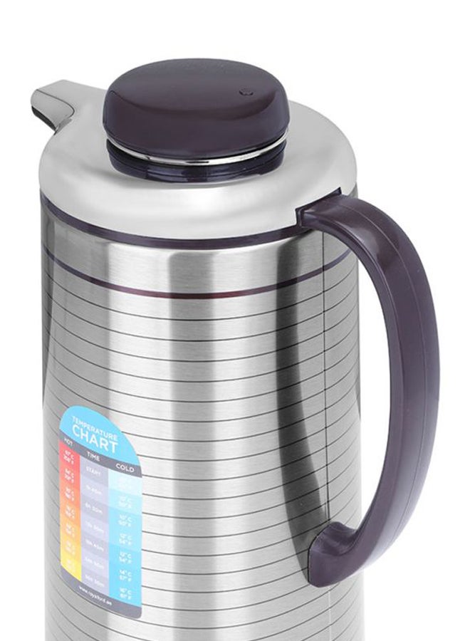 Royalford Vacuum Flask Silver/Black 1.3Liters - Image 5