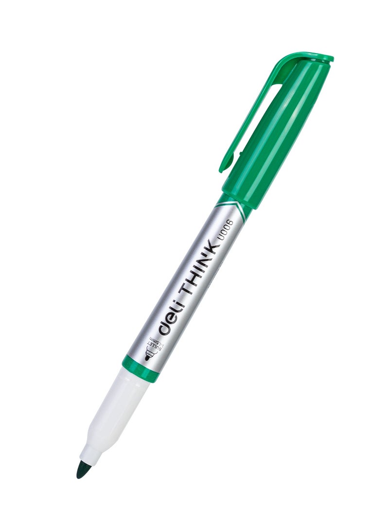 Deli EU00650 Whiteboard Marker GREEN 12pcs/box - ideal for offices, schools and meeting rooms - Image 2