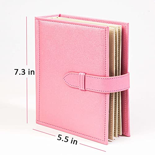 tutata Enamel Pin Display Book, Portable Pin Trading Book, to Display and Trade Your Collection, 42 Pin Capacity, Leather Pin Holder, Fits Rubber Pin Back, Pink - Image 5