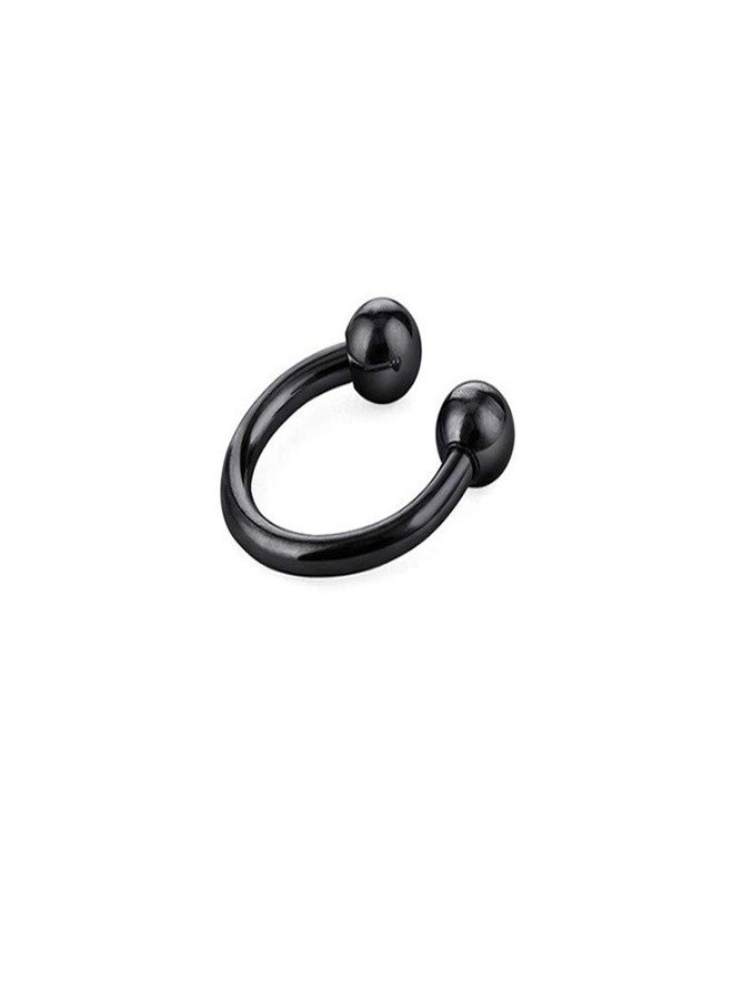 SORELLAZ Sorella'z Unisex Metal Multicolor Ear Nose Lip Cball Rings (Black) - Image 1