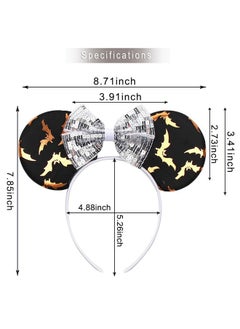 HOXIEYA Halloween Headband Mouse Ear Hair Bands Shiny Bow Headband Holiday Party Gift Party Decoration Supplies Hair Hoop For Women Girls Headwear For Cosplay Hair Accessory  - Image 3