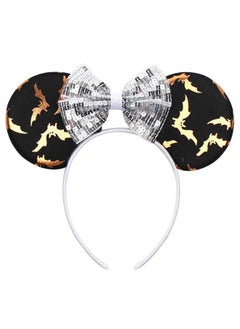 HOXIEYA Halloween Headband Mouse Ear Hair Bands Shiny Bow Headband Holiday Party Gift Party Decoration Supplies Hair Hoop For Women Girls Headwear For Cosplay Hair Accessory  - Image 1