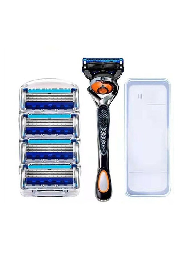 LOOPITYS Men's razor 1 handle + 4 blades + 1 storage box 