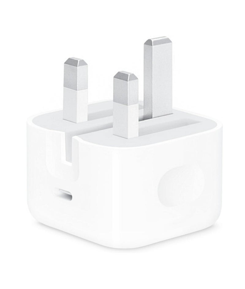 شاحن حائط USB-C بقدرة 20 واط، محول طاقة سريع بتقنية PD مع قابس بريطاني ثلاثي، شاحن تايب C صغير للسفر، متوافق مع آيفون 16/15/14/13/12 وآيباد وسامسونج جالاكسي وجوجل بيكسل - أبيض - Image 1