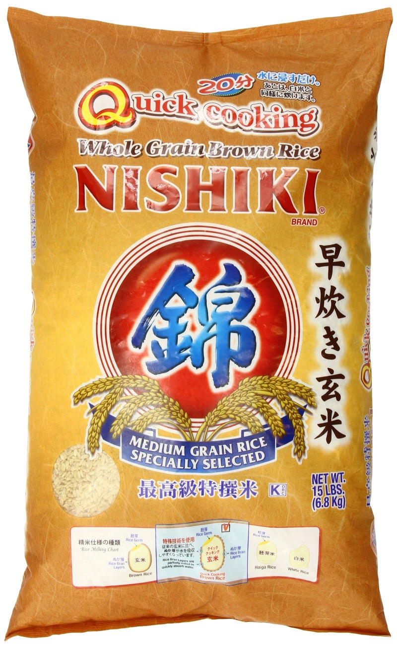 Nishiki Quick Cooking Brown Rice, 15-Pound - Image 1