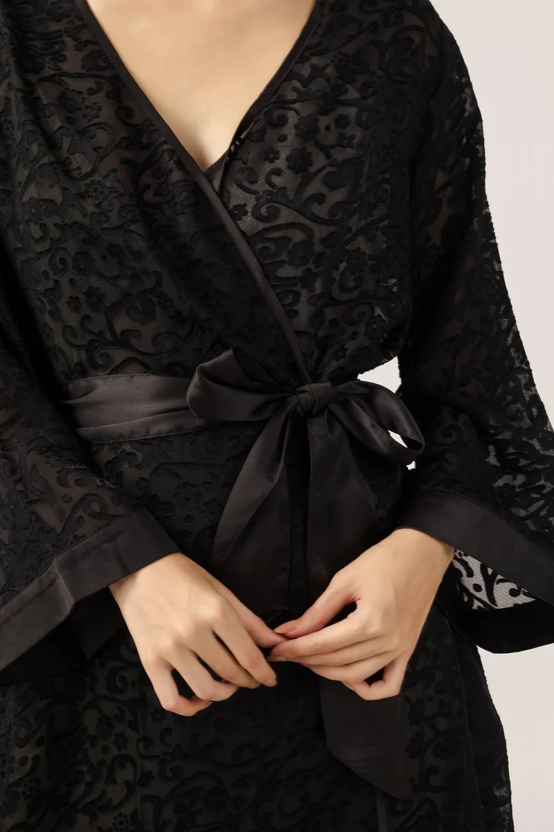 After Dark Andrea, Olive Black Nightdress and Gown