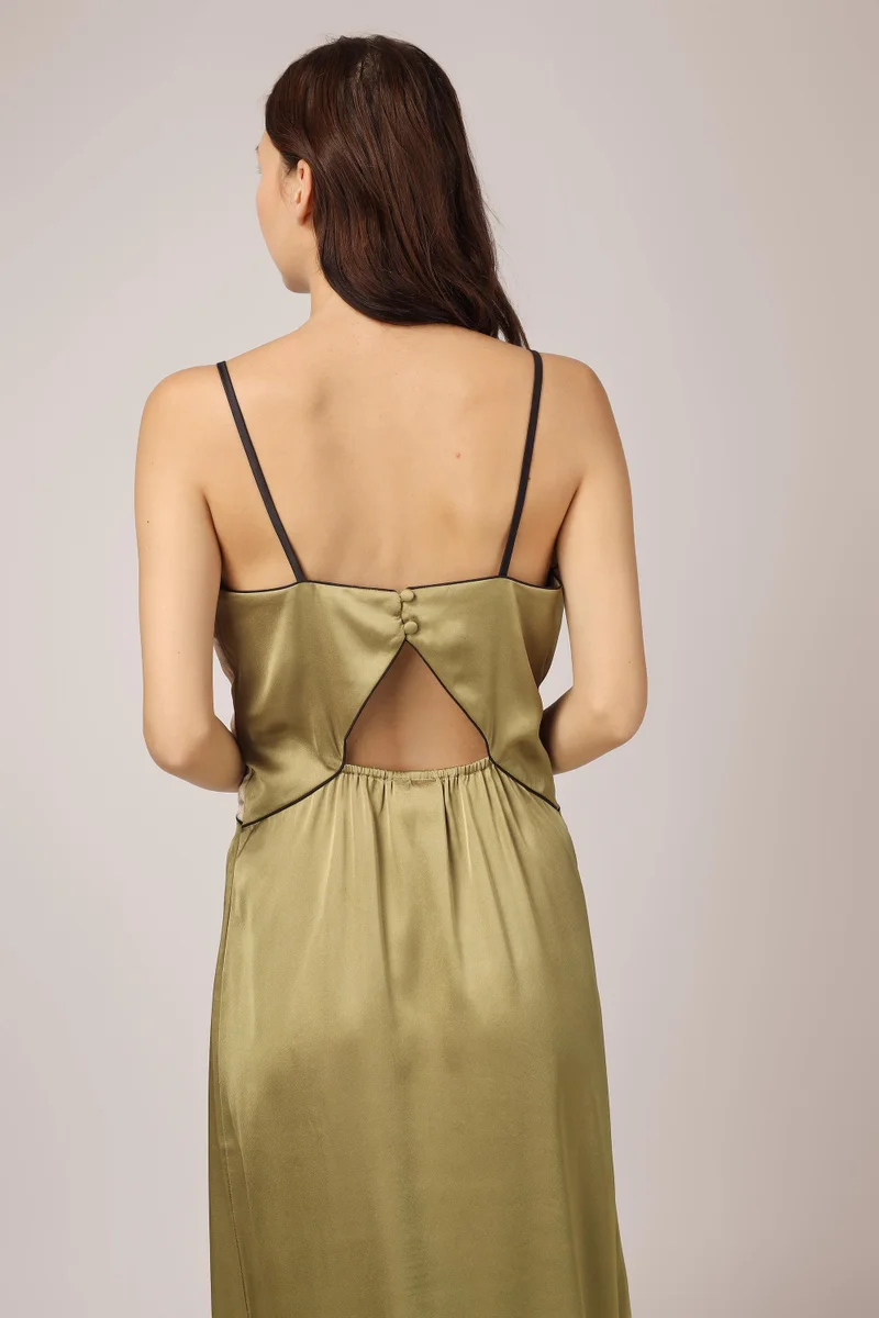 After Dark Andrea, Olive Black Nightdress and Gown