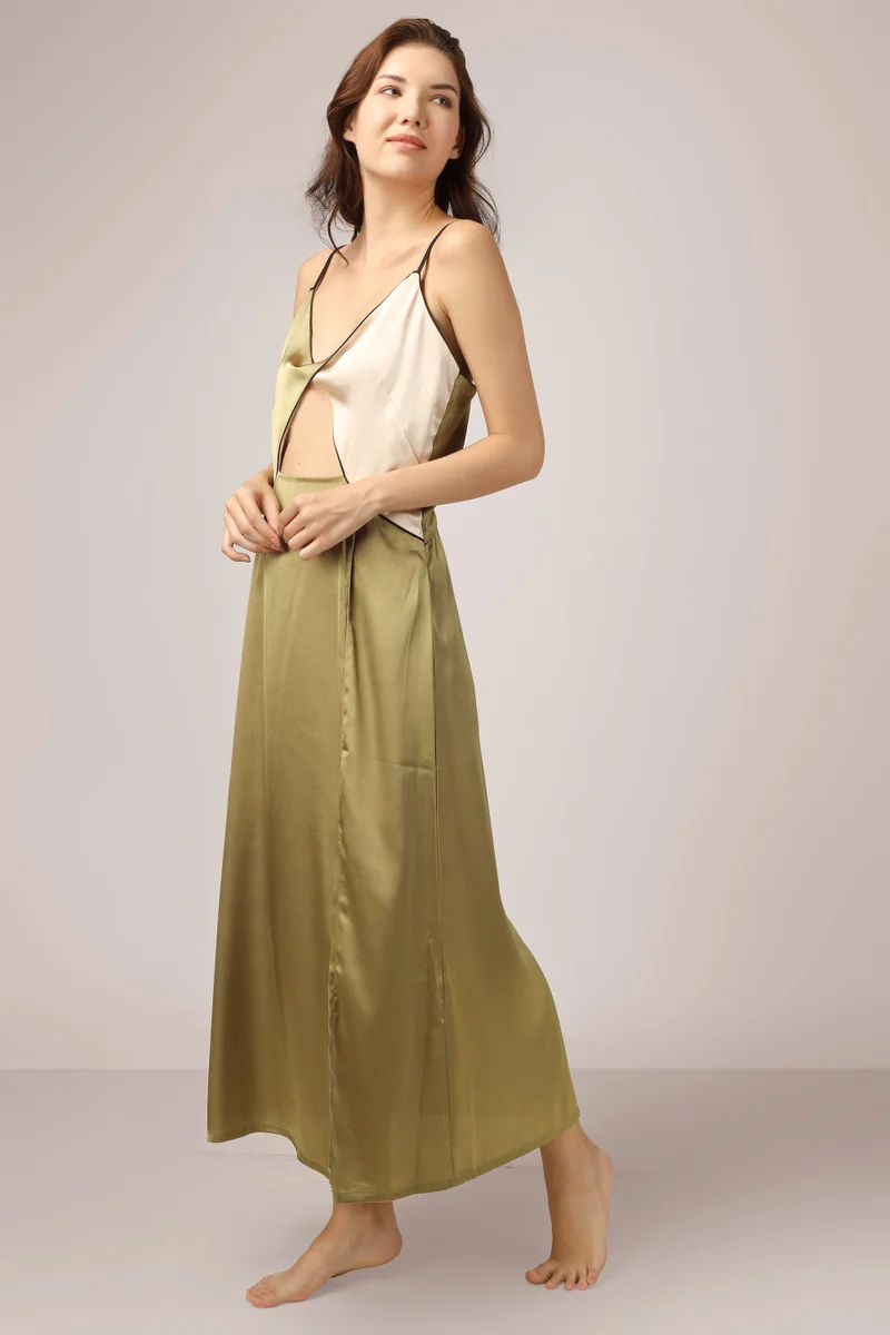 After Dark Andrea, Olive Black Nightdress and Gown